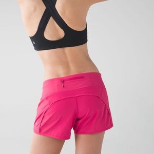 Lululemon run times shorts, size 6, black and white.